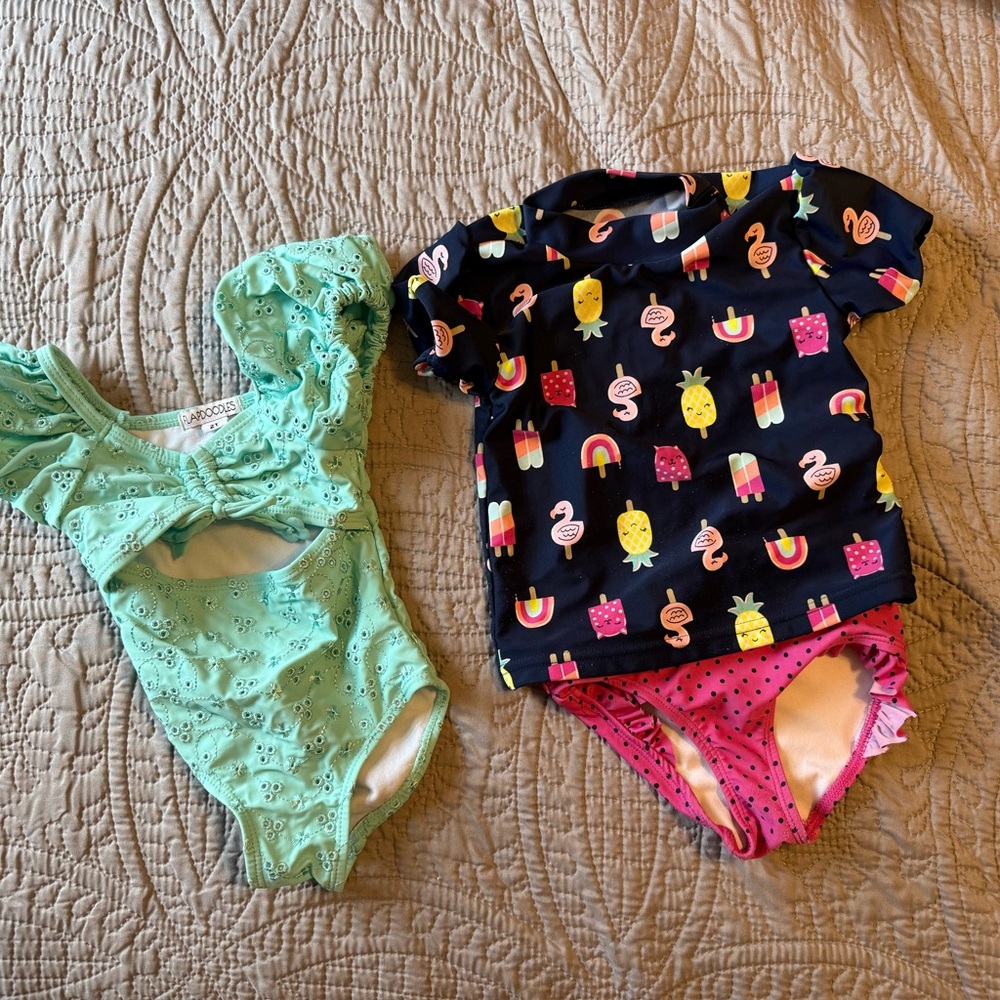 Colorful 2T girls Swimwear Set